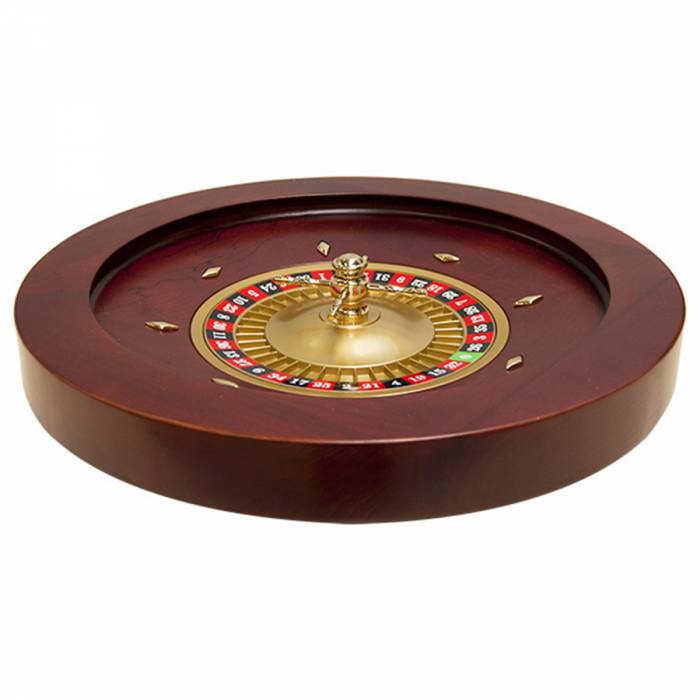 Franse casinoroulette "ACAJOU 50" - Eenvoudig 0 - Diameter van 50 cm - metalen midden - met 2 ballen