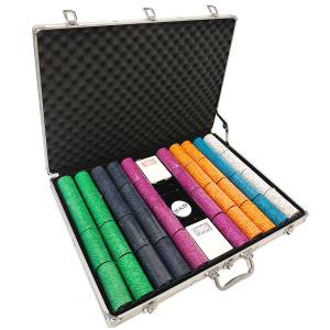 Maletín de 1000 fichas de póker "THE SHARK" - de cerámica de 10 g EXCLUSIVIDAD DE CARTES PRODUCTION.