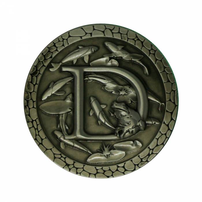 Protector de carta "FISH POND" - 45 mm - en metal - EDICIÓN LIMITADA