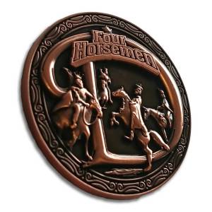 Protettore di carte "FOUR HORSEMEN" - 45mm - in ottone - EDIZIONE LIMITATA