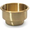 Double size brass cup holder for poker table