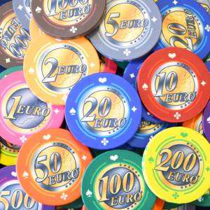 Mallette de 500 jetons de poker «Série 1 - Euro» - en céramique 10 g  EXCLUSIVITÉ CARTES  PRODUCTION