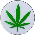 Kaarthouder "POT COMMITTED" - van metaal - 2 verschillende kanten - diameter van 50 mm