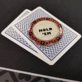Card-Guard "HOLD'EM FOLD'EM" - metal - 2 different sides - 50mm in diameter