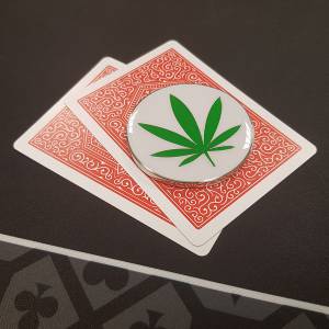 Card-Guard "POT COMMITTED" - metal - 2 different sides - 50mm diameter