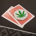 Kaarthouder "POT COMMITTED" - van metaal - 2 verschillende kanten - diameter van 50 mm