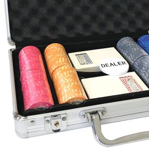 Maletín de 200 fichas de póker "Serie 2 - Euro" - en cerámica de 10 g  EXCLUSIVIDAD DE CARTAS PRODUCCIÓN