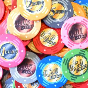 300 poker chips set "Series 2 - Cents" - in 10g ceramic MATERIAL EXCLUSIVE CARDS PRODUCTION