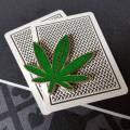 Karten-Wächter "POT LEAF SHAPE" - aus Metall - 50 mm Durchmesser