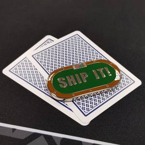 Kortvakt "SHIP IT" - i metall - 2 olika sidor.
