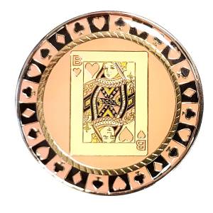 Card-Guard "POKER BITCH" - en métal– 2 faces différentes – 50mm de diamètre