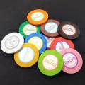 Pokerfiches "DIAMOND 1" - 14g - van kleicomposiet met metalen inzetstuk - te koop per stuk