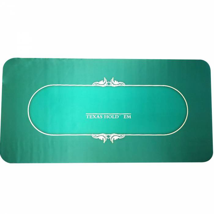 Tapis de poker "HOLD EM" - rectangulaire - 180 x 90 cm - 10 places - jersey néoprène