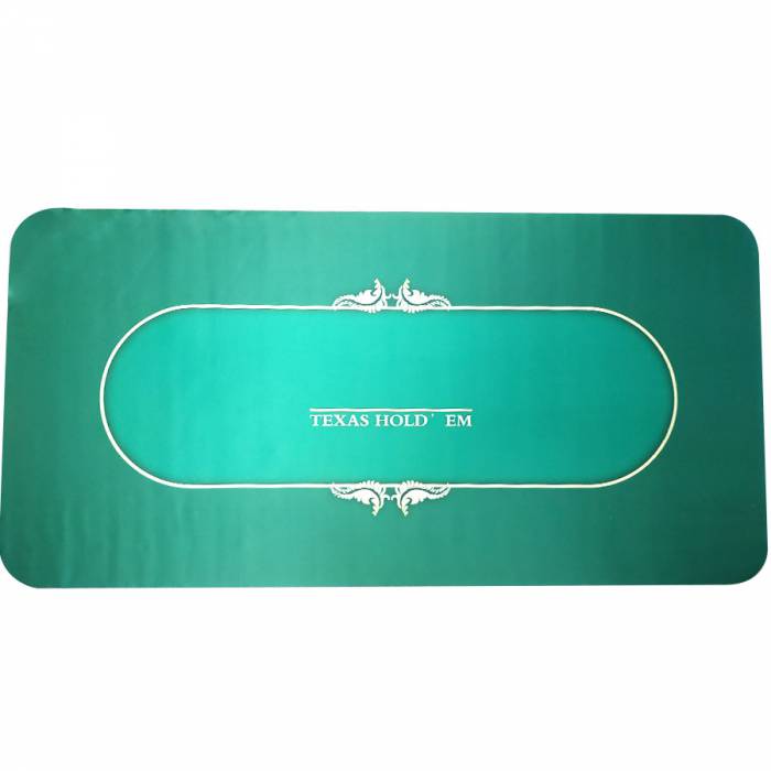 Tappeto da poker "HOLD EM" - rettangolare - 180 x 90 cm - 10 posti - in jersey di neoprene.