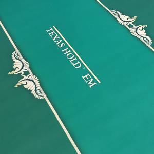 Tappeto da poker "HOLD EM" - rettangolare - 180 x 90 cm - 10 posti - in jersey di neoprene.