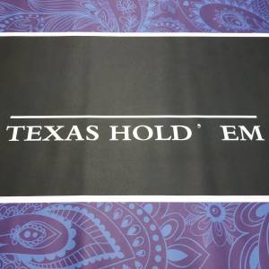 Poker rug "FLORÉAL" - rectangular - 180 x 90 cm - 10 seats - neoprene jersey