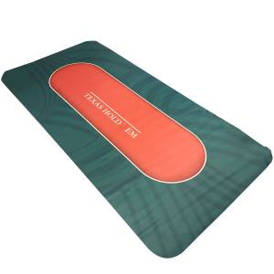 Pokerteppich "LEAF" - rechteckig - 180 x 90 cm - 10 Plätze - Neopren-Jersey.