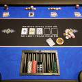 Pokerset "FLORÉAL BLUE" - mit verstärkten Klappbeinen - Neopren-Jersey-Tuch - für 10 Spieler + Dealer