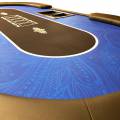 Pokerset "FLORÉAL BLUE" - mit verstärkten Klappbeinen - Neopren-Jersey-Tuch - für 10 Spieler + Dealer