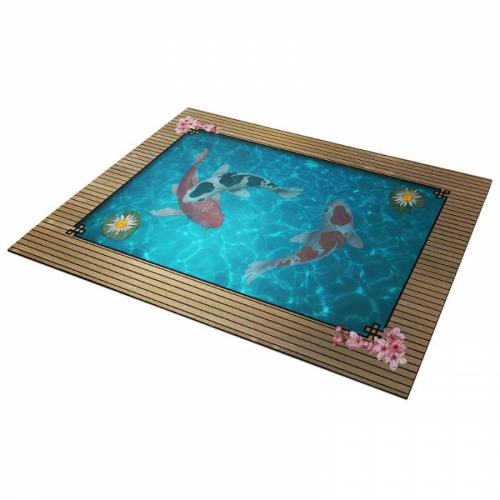 Tapis de jeux de cartes Gris | Motif Clé de Sol | Rectangulaire Tapis de jeux de cartes Gris | Motif Clé de Sol | Rectangulaire