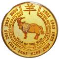 Kartenhalter "GOLDENE ZIEGE" - 2 verschiedene Seiten - 50mm - Messing