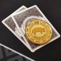 Card Guard "GOLDEN COCHON" - 2 different faces - 50mm - brass