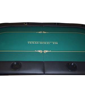 Pokertischplatte "TOURNAMENT" - 200 cm x 100 cm - klappbar - für 10 Spieler