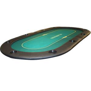 Dessus de table de poker "TOURNAMENT" - 200 cm x 100 cm - pliable - pour 10 joueurs