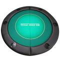 Dessus de table de poker "TOURNAMENT" rond - 120 cm - pliable - pour 6 joueurs