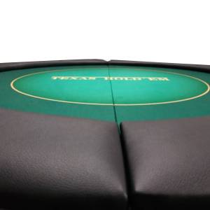 Top da tavolo da poker "TOURNAMENT" rotondo - 120 cm - pieghevole - per 6 giocatori