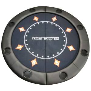 "ECLIPSE" round poker table top - 120 cm - foldable - for 8 players