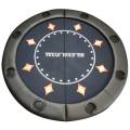 Top de mesa de poker "ECLIPSE" redondo - 120 cm - dobrável - para 8 jogadores
