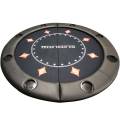 Dessus de table de poker "ÉCLIPSE" rond - 120 cm - pliable - pour 6 joueurs