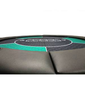 Top de mesa de pôquer "NO LIMIT UNI" redondo - 120 cm - dobrável - para 6 jogadores.