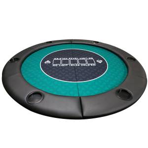 Top del tavolo da poker "NO LIMIT UNI" rotondo - 120 cm - pieghevole - per 6 giocatori.