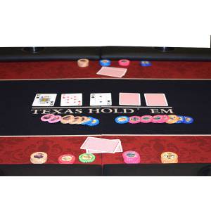 Top da tavolo da poker "VICTORIAN" - 200 cm x 100 cm - pieghevole - per 10 giocatori