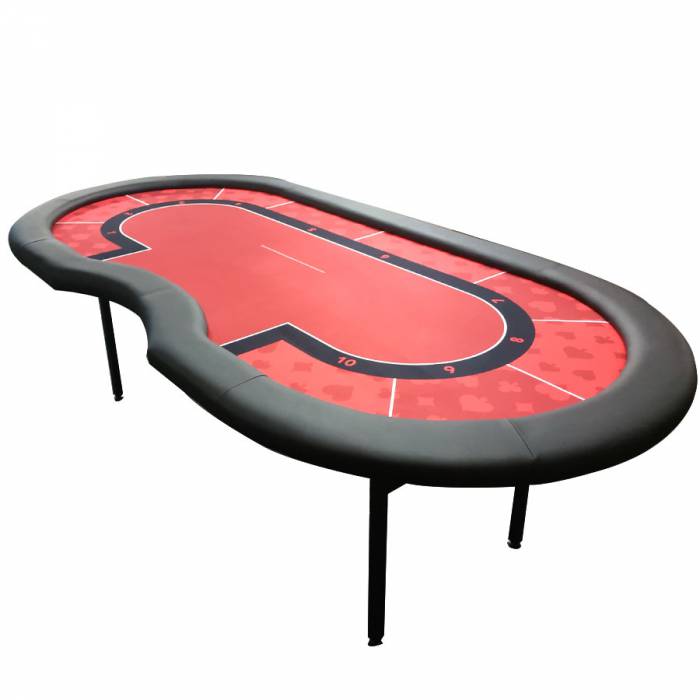 Table de poker de tournoi "RED" – emplacement dealer – 10 joueurs