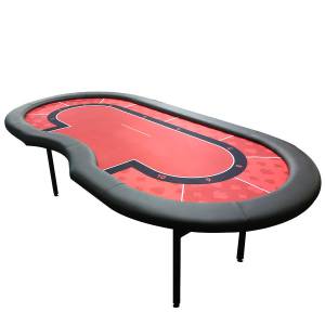 StÃ³Å‚ turniejowy do pokera "RED" - skÅ‚adane nogi - miejsce dla rozdajÄ…cego - 10 graczy.