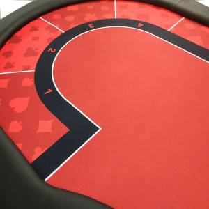 Mesa de poker de torneio "RED" - pernas dobrÃ¡veis - posiÃ§Ã£o do dealer - 10 jogadores