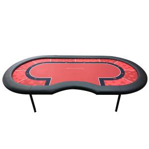 "Tournament poker table 'RED' - folding legs - dealer slot - 10 players"