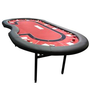"Tournament poker table 'RED' - folding legs - dealer slot - 10 players"