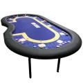 Poker turneringsbord "BLÃ…" - hopfÃ¤llbara ben - dealareposition - 10 spelare