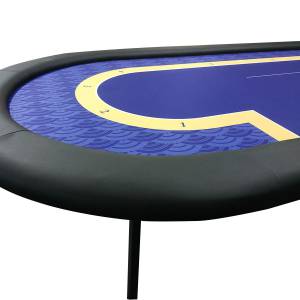 Poker turneringsbord "BLÃ…" - hopfÃ¤llbara ben - dealareposition - 10 spelare