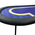 Pokertoernooi tafel "BLAUW" - inklapbare poten - dealer positie - 10 spelers