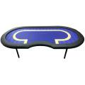 "Tournament poker table 'BLUE' - folding legs - dealer slot - 10 players"