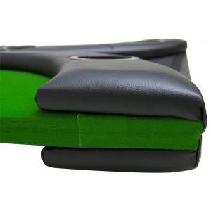 Pokertafel "TRIO GREEN" ovaal - houten blad en viltkleed - schuimrubberen randen met kunstleer - 180x90 cm