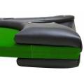 Top da poker "TRIO GREEN" ovale - tavolo in legno e superficie in feltro - bordi in similpelle imbottiti - 180x90 cm