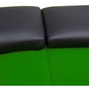 Encimera de mesa de póker "TRIO GREEN" ovalada - tablero de madera y tapete de fieltro - bordes de piel sintética con espuma - 1