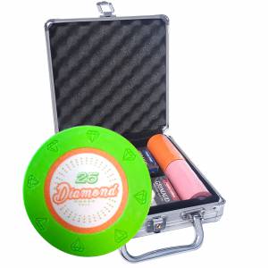 Mallette de 100 jetons de poker "DIAMOND" - version TOURNOI - en clay composite 14 g - avec accessoires