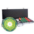 Maletín de 500 fichas de póker "SUNSHINE" - versión TORNEO - en composite de arcilla de 14 g - con accesorios